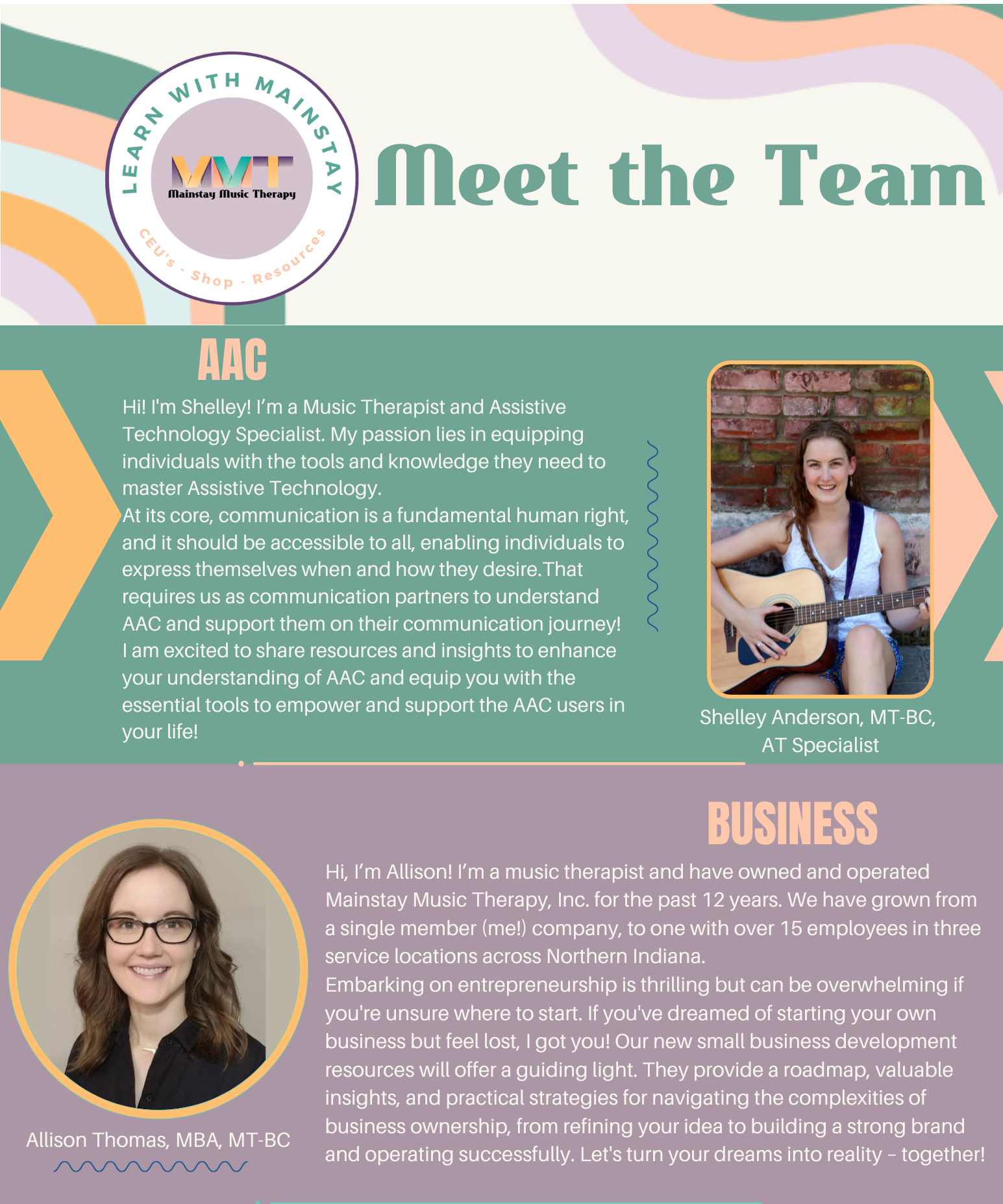 Learn with Mainstay Mainstay Music Therapy, Inc.